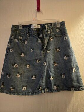 Mickey mouse denim.skirt